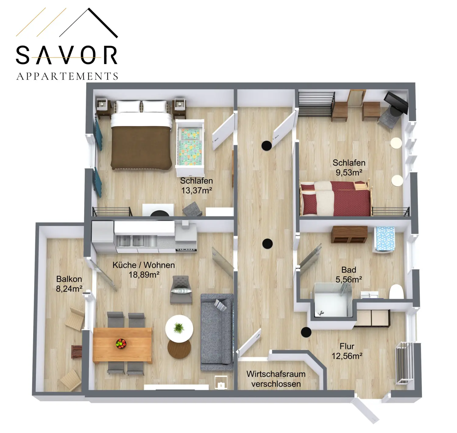 Hauskarte von Savor Appartements